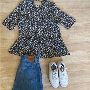 Zara open back shirt